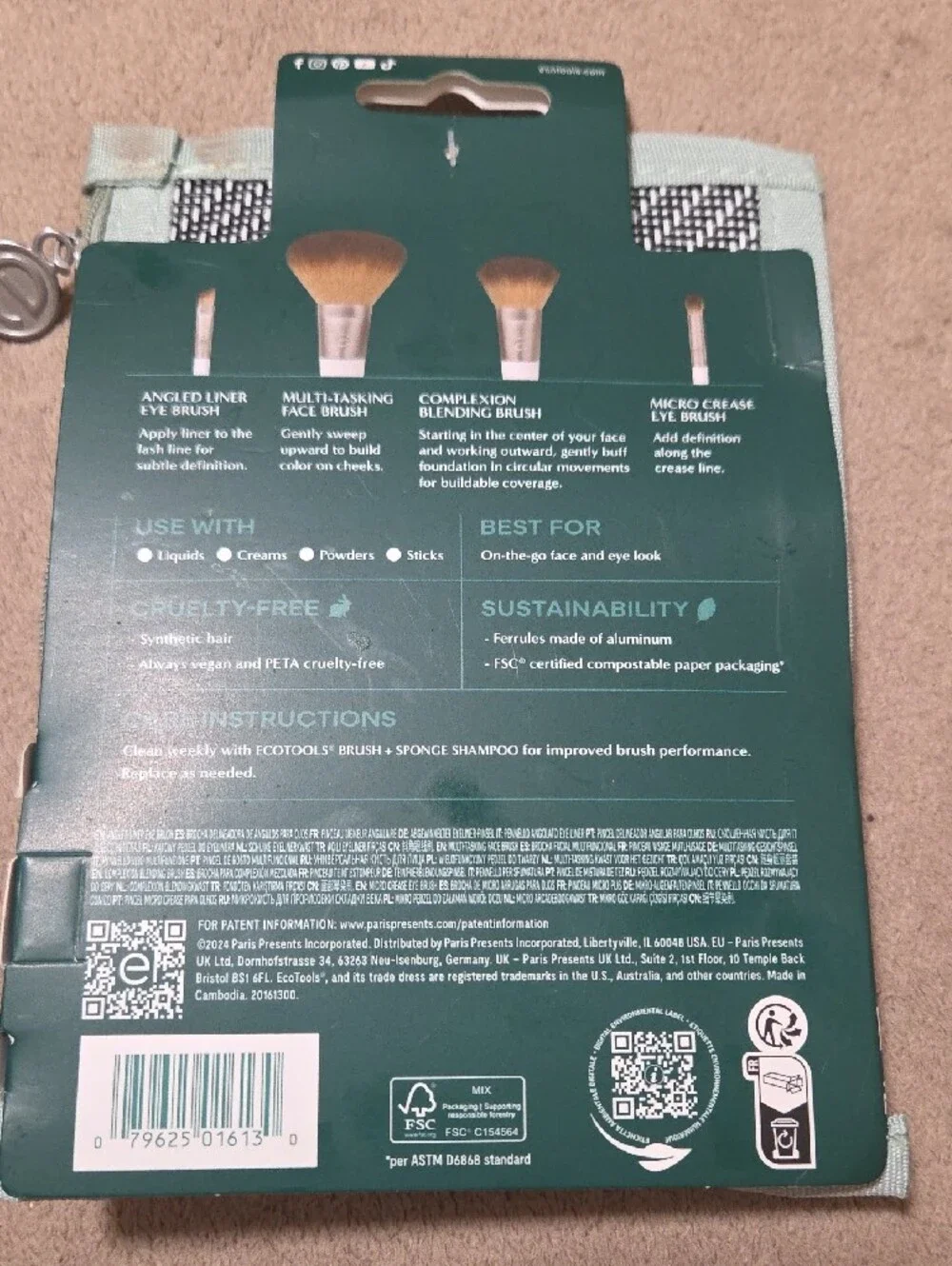 ecotools Mint Green On-The-Go Style Brush Set